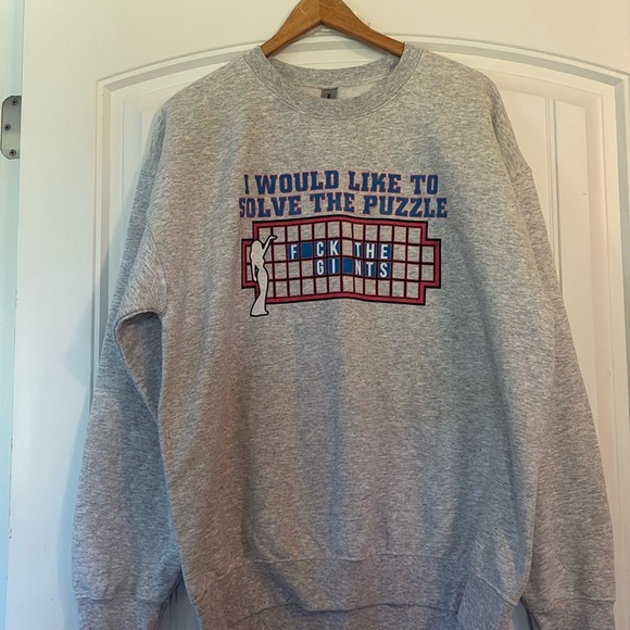 I would Like To Solve The Puzzle FUC* The Giants Sweatshirt Large - Picture 1 of 3